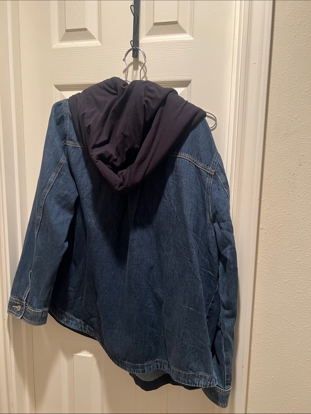 torrid Dark Blue Denim Jacket with Black Hood - Picture 4 of 4